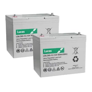 PAIR OF LSLC85-12 LUCAS SEALED BATTERIES 12V 85AH