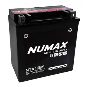 NTX16-BS NUMAX MOTORCYCLE BATTERY 12V 14AH FTH16-BS