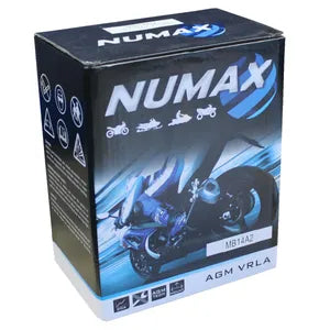 YB14-A2 NUMAX MOTORCYCLE BATTERY 12V 14AH AGM YB14A2 NTS14AA2 MB14A2
