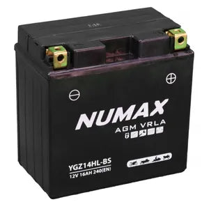 YGZ14HLBS NUMAX MOTORCYCLE BATTERY 12V 14AH YGZ14HL-BS