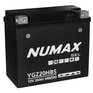 YGZ20HBS GEL NUMAX MOTORCYCLE BATTERY 12V 20AH YGZ20H-BS